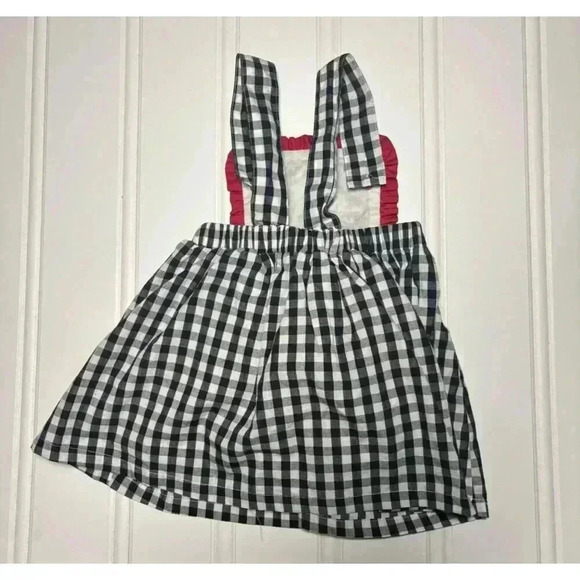 Farm Black & White Gingham Overall Dress 12-18M Cactus Brand - Picture 4 of 4